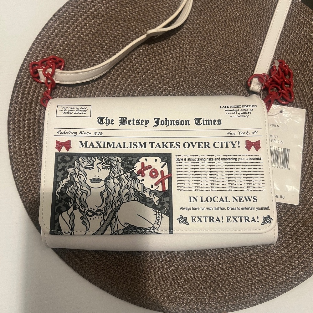 Betsey Johnson Newspaper Print Crossbody (NWT) & Aldo Brown Satchel (NWOT)